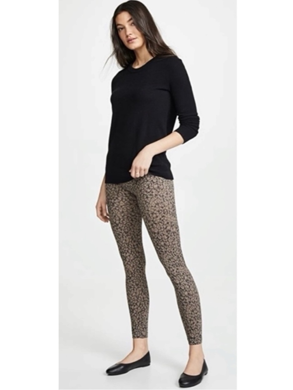 Spanx Look At Me Now Leggings in Mini Leopard Size XL Full Length Shape Wear